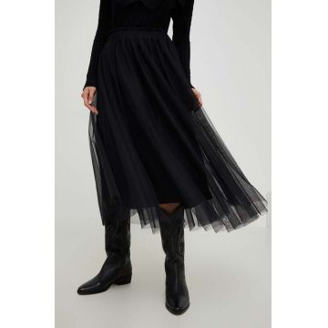 Answear Lab fustă culoarea negru, maxi, evazati