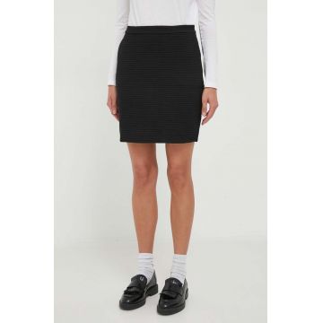 Emporio Armani fusta culoarea negru, mini, drept Emporio Armani fusta culoarea negru, mini, drept