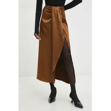Answear Lab fusta culoarea maro, maxi, drept Answear Lab fusta culoarea maro, maxi, drept