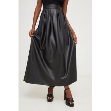 Answear Lab fusta culoarea negru, maxi, evazati