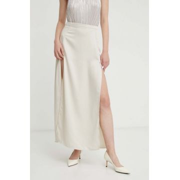 Bruuns Bazaar fusta culoarea bej, midi, drept Bruuns Bazaar fusta culoarea bej, midi, drept