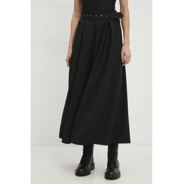 Answear Lab fusta culoarea negru, maxi, evazati