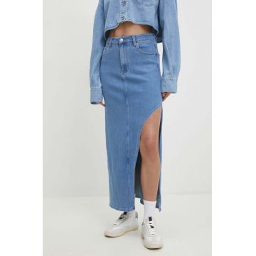 Answear Lab fusta jeans maxi, drept