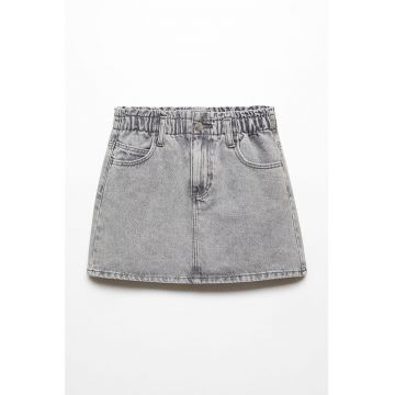 Fusta de denim cu talie elastica Cindy