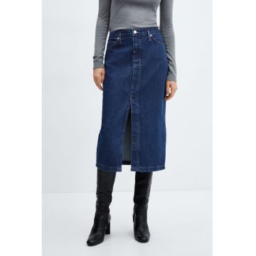 Fusta midi de denim Soleil