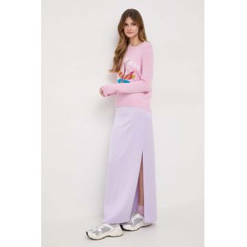 MAX&Co. fustă x CHUFY culoarea violet, midi, drept 2418100000000