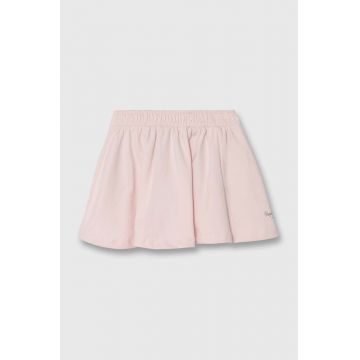 Pepe Jeans fusta din bumbac pentru copii NERY culoarea roz, mini, evazati