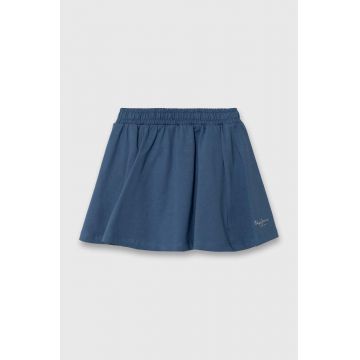 Pepe Jeans fusta din bumbac pentru copii NERY mini, evazati