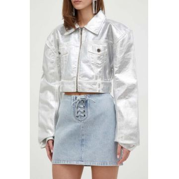 Rotate fusta jeans mini, creion