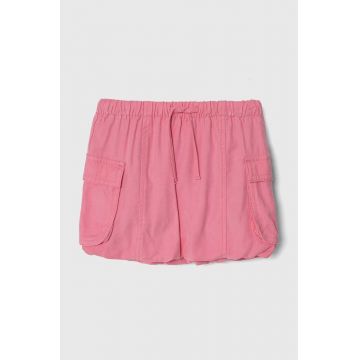 United Colors of Benetton fusta fete culoarea roz, mini, drept