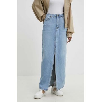 Answear Lab fustă din denim maxi, dreaptă