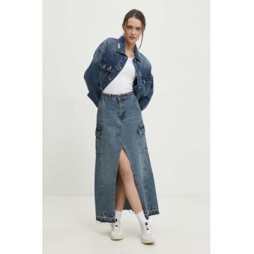 Answear Lab fustă din denim maxi, dreaptă