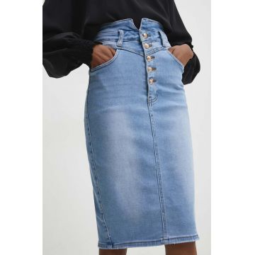 Answear Lab fusta jeans midi, creion