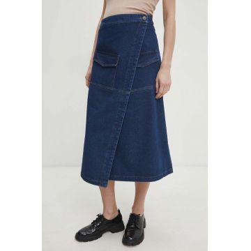 Answear Lab fusta jeans midi, evazati