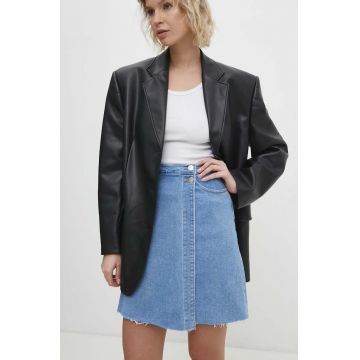 Answear Lab fustă din denim mini, evazată