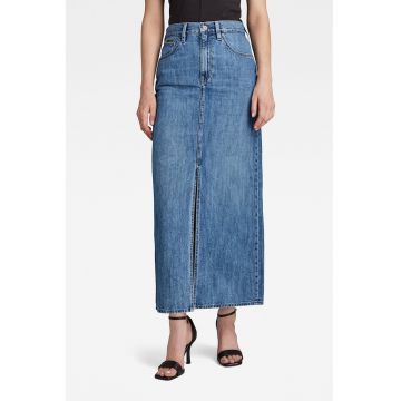 Fusta de denim cu slit frontal Viktoria