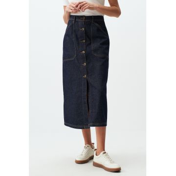 Fusta midi de denim