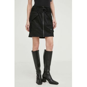 G-Star Raw fusta culoarea negru, mini, drept