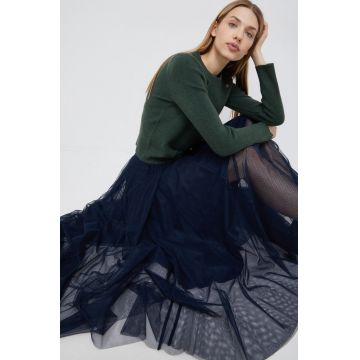 Joop! fusta culoarea albastru marin, midi, evazati