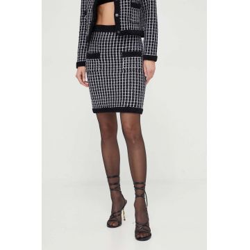 Karl Lagerfeld fusta culoarea negru, mini, drept