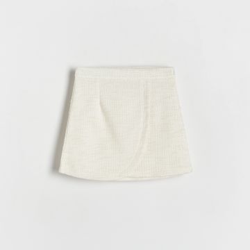 Reserved - Fustă din tweed - Ivory