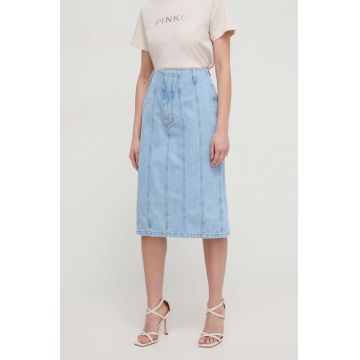 Silvian Heach fusta jeans midi, drept