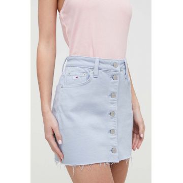 Tommy Jeans fustă din denim mini, creion DW0DW17871