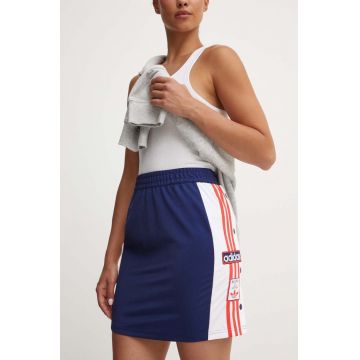 adidas Originals fustă culoarea bleumarin, mini, drept IU2469 adidas Originals fustă culoarea bleumarin, mini, drept IU2469