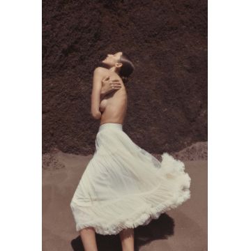 Answear Lab fusta culoarea bej, maxi, evazati
