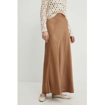 Answear Lab fusta culoarea maro, maxi, evazati