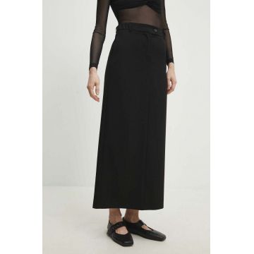 Answear Lab fusta culoarea negru, maxi, evazati