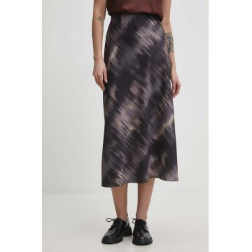 Answear Lab fusta culoarea negru, midi, evazati Answear Lab fusta culoarea negru, midi, evazati