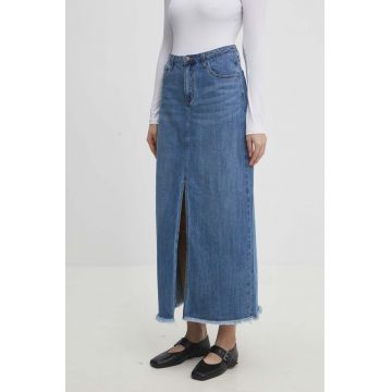 Answear Lab fustă din denim maxi, dreaptă