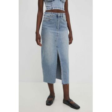 Answear Lab fusta jeans maxi, drept