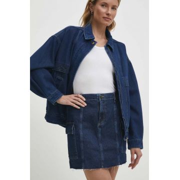 Answear Lab fustă din denim mini, dreaptă