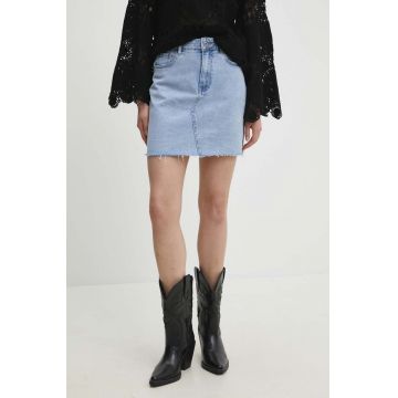 Answear Lab fustă din denim mini, dreaptă
