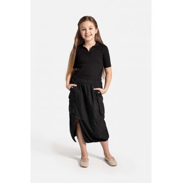 Coccodrillo fusta fete culoarea negru, midi, drept