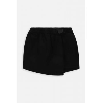 Coccodrillo fusta fete culoarea negru, mini, drept