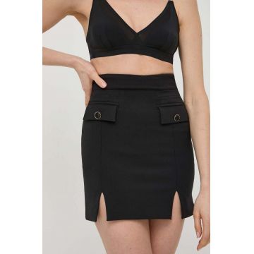 Elisabetta Franchi fusta culoarea negru, mini, creion