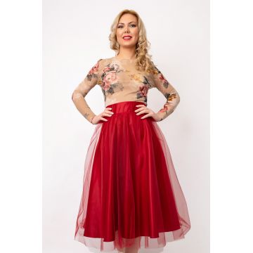 Fusta Dama Lora Din Tafta Si Tulle By Malika Fashion