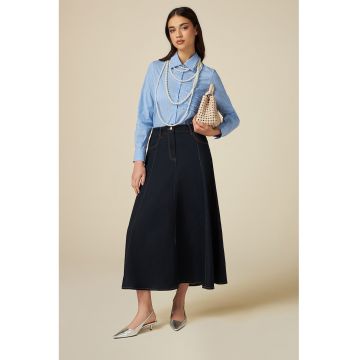 Fusta midi din denim