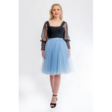 Fusta Tulle Albastru Scurta II By Malika Fashion