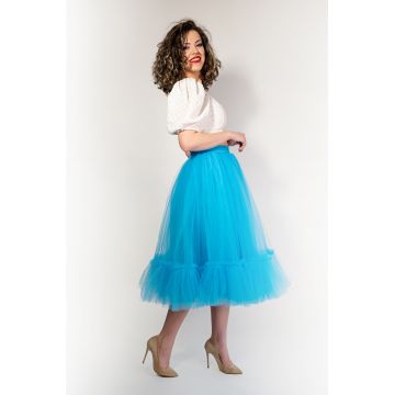 Fusta Tulle Dama Ariana Midi - Malika Fashion