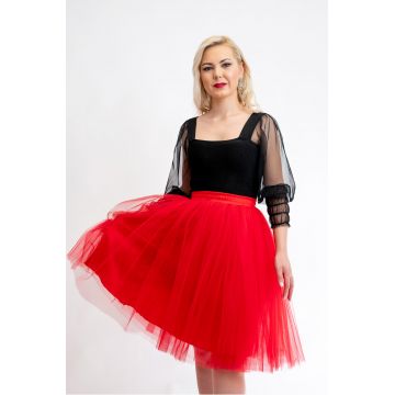 Fusta Tulle Rosie Scurta By Malika Fashion