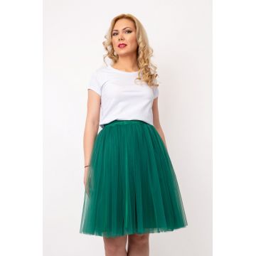 Fusta Tulle Verde Scurta, Malika Fashion