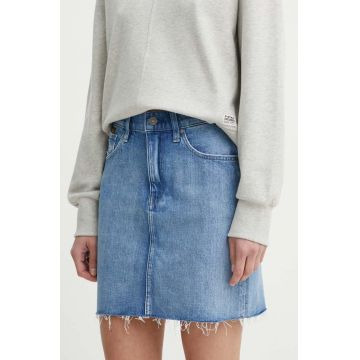 G-Star Raw fustă din denim mini, dreaptă