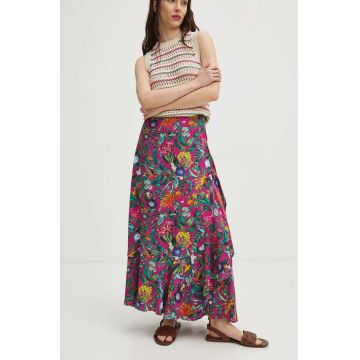 Medicine fustă culoarea violet, maxi, evazați Medicine fustă culoarea violet, maxi, evazați