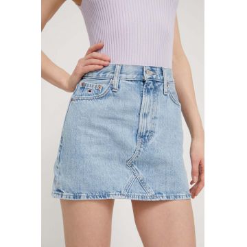 Tommy Jeans fustă din denim mini, creion DW0DW17674