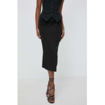 Weekend Max Mara fustă culoarea negru, mini, creion 2415770000000