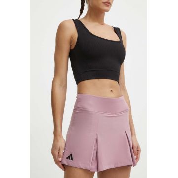 adidas Performance fustă sport culoarea roz, mini, evazati, IT6583